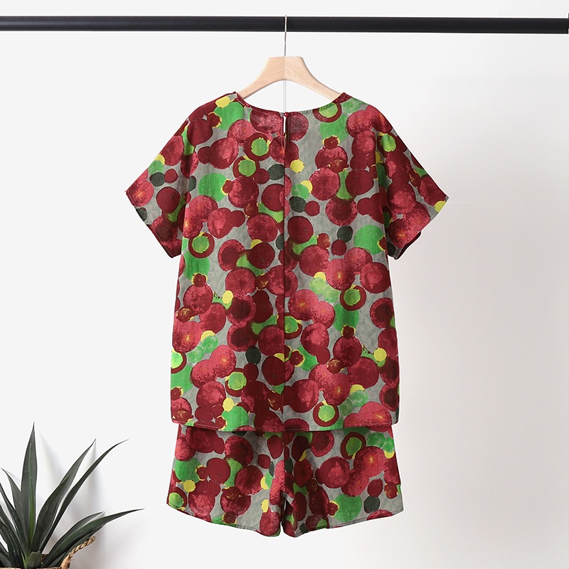 Zanzea Set Áo Thun Ngắn Tay Cổ Tròn + Quần Dài Ống Rộng Thời Trang Nữ