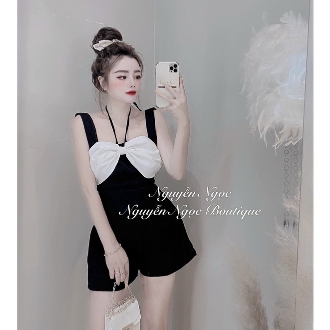 Jumpsuits nữ cột dây phối nơ trước ngực