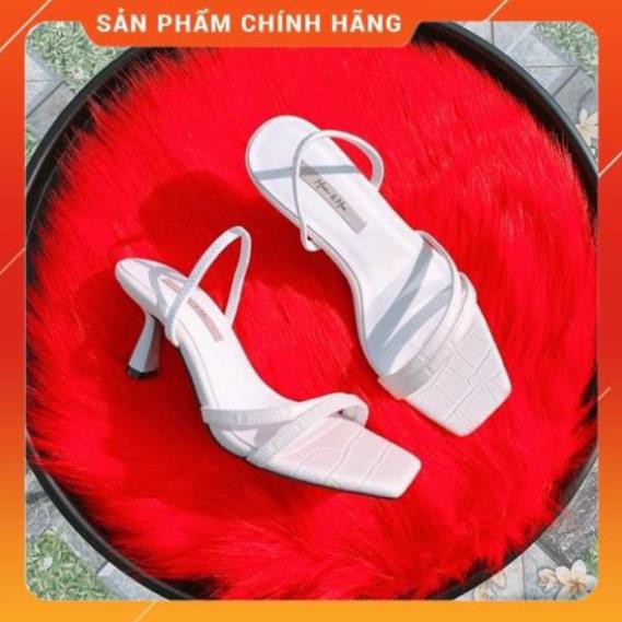 [GIÀY NỮ VNXK][HÀNG CAO CẤP] Sandal giày nữ cao gót quai mảnh, chất si cá sấu độc quyền của xưởng MOA & MOE C1707