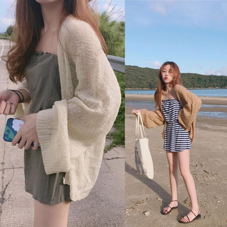 Áo cardigan len mỏng quảng châu mùa thu onhacoShopee Xuka Shop