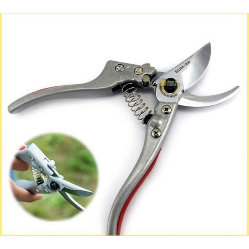 Kéo cắt cành cộng lực SANDA Japan bằng thép không gỉ&lt; kèm lò xo sơ cua&gt;