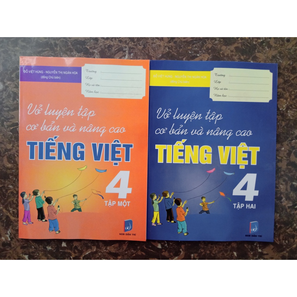 Sách - Combo Vở Luyện Tập Cơ Bản Và Nâng Cao Tiếng Việt 4 Tập 1 + Tập 2