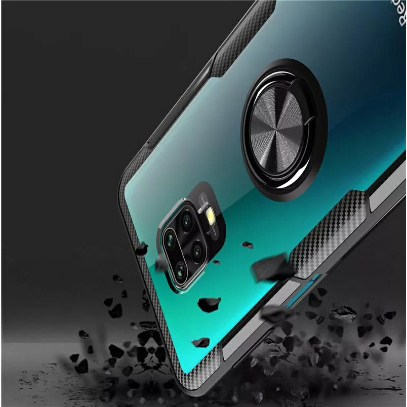 Ốp lưng Redmi Note 9s / Note 9 Pro giá đỡ Iring lưng trong viền màu cao cấp chất đẹp