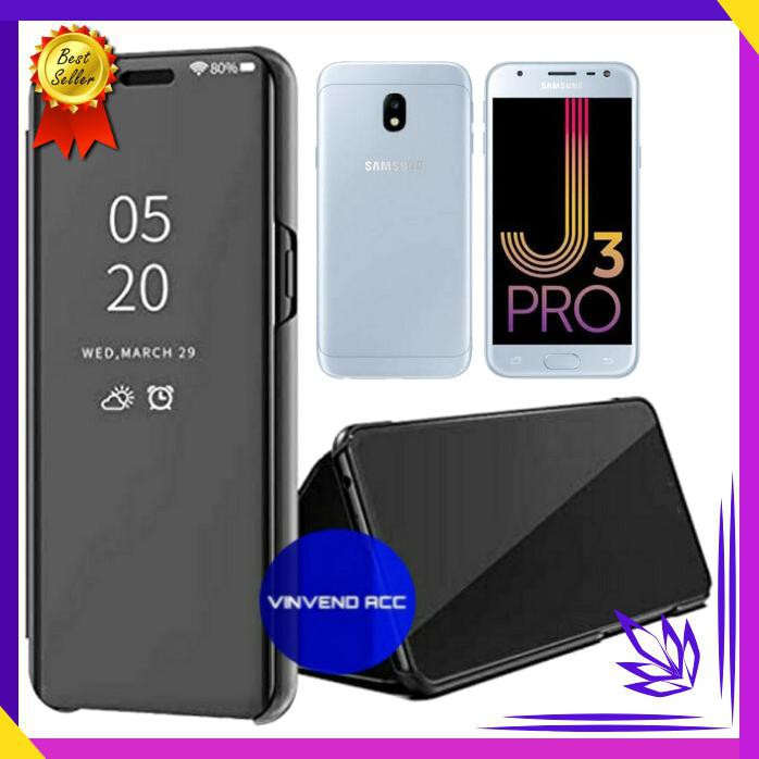 Acc Ốp Lưng Nắp Gập Tráng Gương Cao Cấp Cho Samsung Galaxy J3pro J3 Pro J330 J3 2017