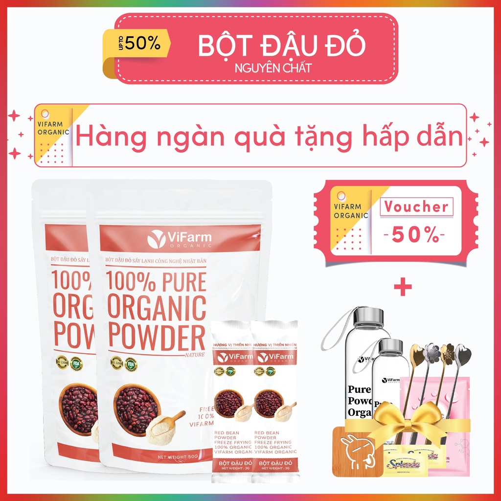 Bột Đậu Đỏ Nguyên Chất 50g Làm Đẹp Tự Nhiên, Nấu Ăn Ngon