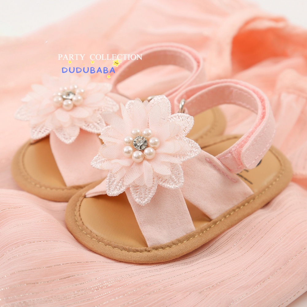 Giày Sandal Đính Hoa Dễ Thương Cho Bé Gái