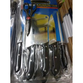Bộ dao thớt 7 món inox siêu bền