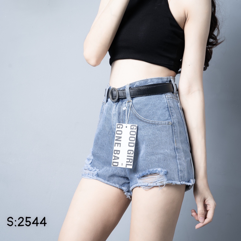 Quần Short Jean Rách 2 Bên, Quần Đùi Nữ Tua Lai Lưng Cạp Cao | BigBuy360 - bigbuy360.vn
