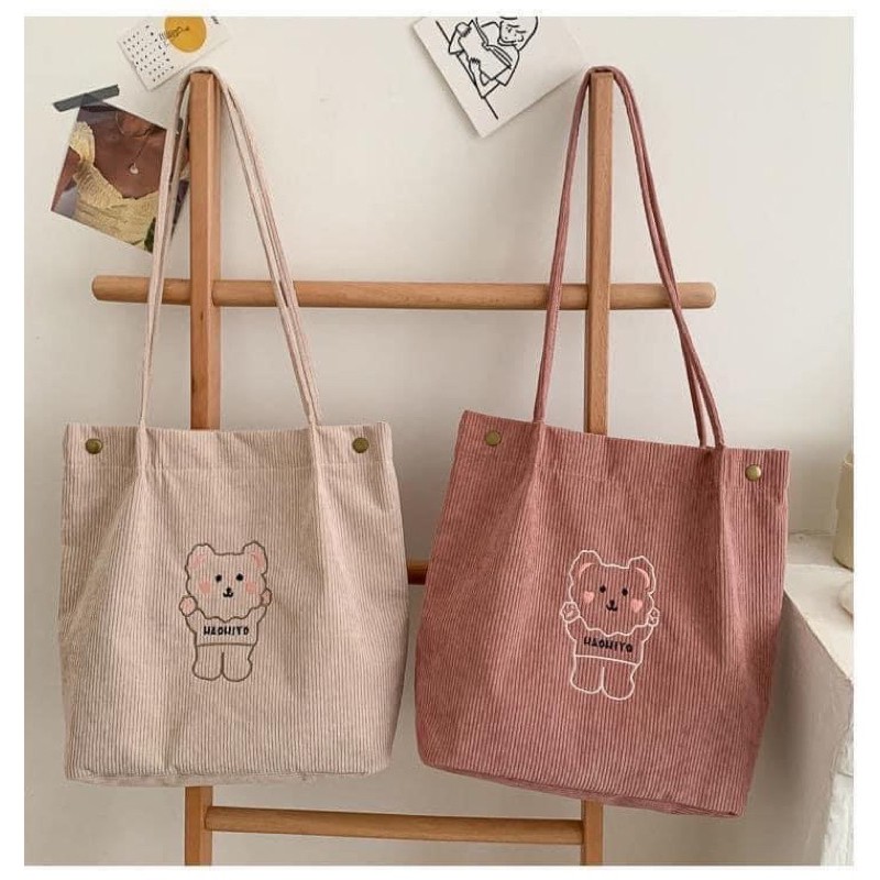 Túi tote phong cách tiểu thư Hàn dễ thương