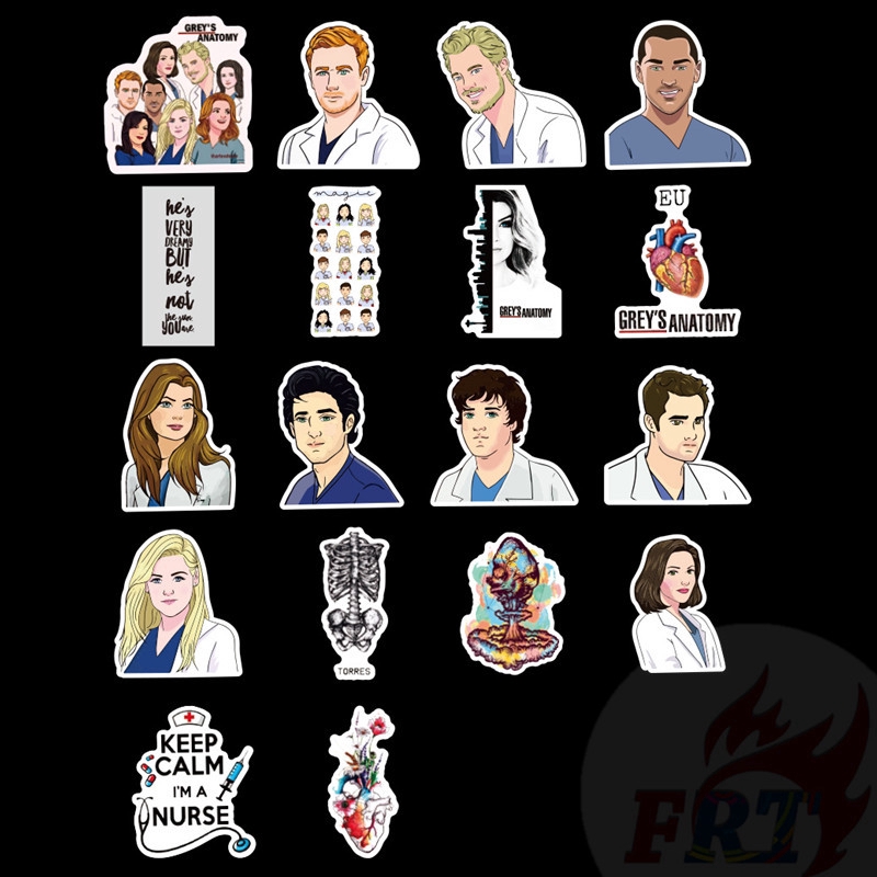 ❉ Grey's Anatomy - Series 02 Stickers ❉ 50Pcs/Set ABC TV Show Mixed Luggage Laptop Skateboard Doodle Stickers
