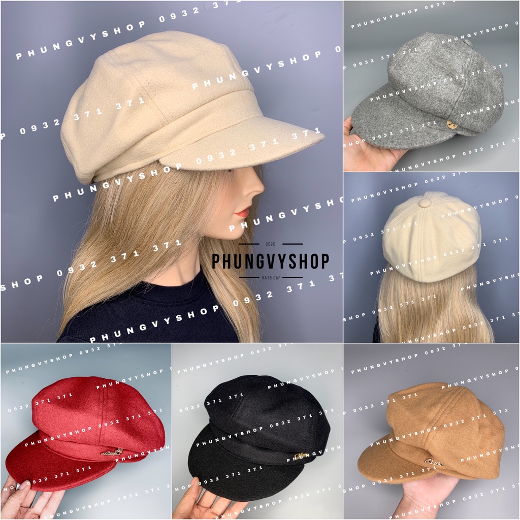 Mũ nồi thời trang thu đông cực hot- BÍ BERET DẠ- nón bạn nữ