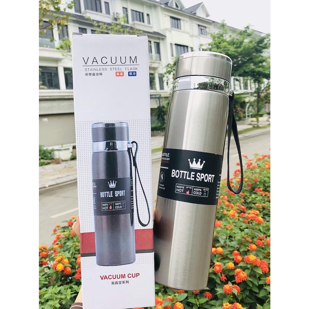 Bình giữ nhiệt nóng lạnh 1000ml inox cao cấp
