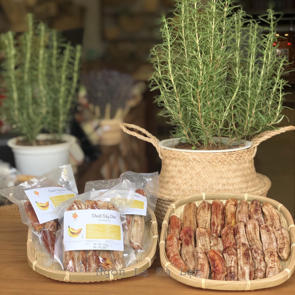 Chuối xiêm sấy dẻo, không đường, ngọt tự nhiên, Đặc Sản Ngon Lạ Đà Lạt