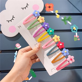 Kẹp tóc nhiều màu phối hoa năm cánh