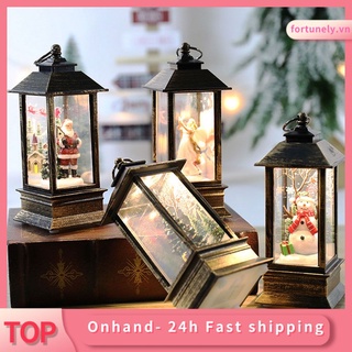 Đèn ngủ để bàn hình ông già Noel/người tuyết nhỏ lãng mạn dùng trang trí Giáng sinh