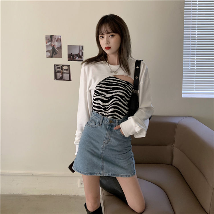 Áo croptop tay dài kiểu dáng xinh xắn trẻ trung cho nữ áo sơ mi nữ áo kiểu áo sơ mi kiểu