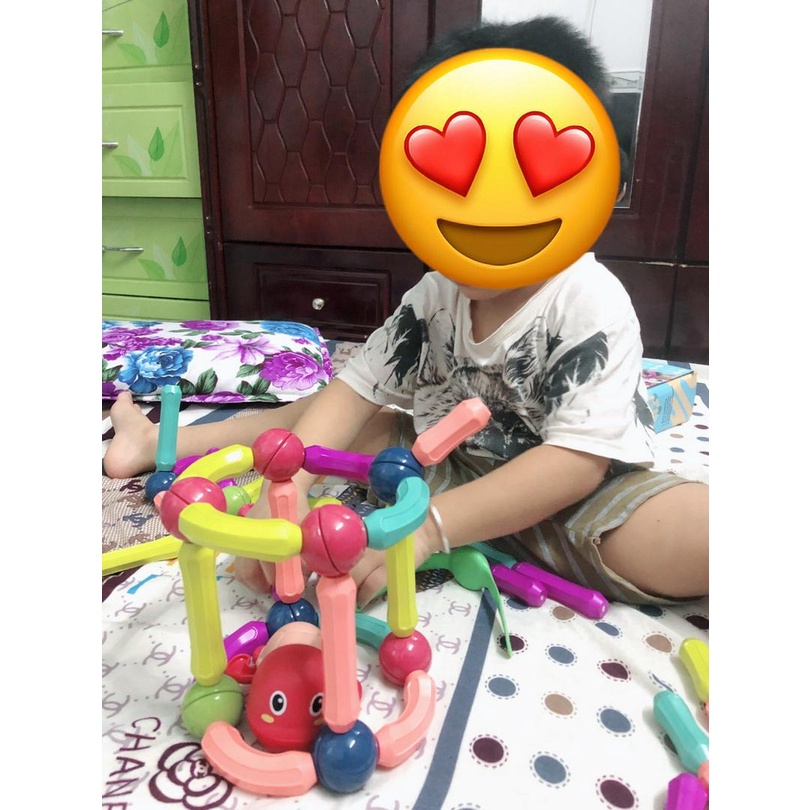 Đồ Chơi Ghép Hình Nam Châm 64 Chi Tiết,42,36,25 Cho Bé -Bộ Đồ Chơi Lắp Ráp