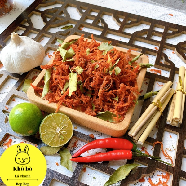 Khô bò xé sợi lá chanh 300g Bop Bep- đồ ăn vặt ngon, đồ ăn vặt Hà Nội | BigBuy360 - bigbuy360.vn