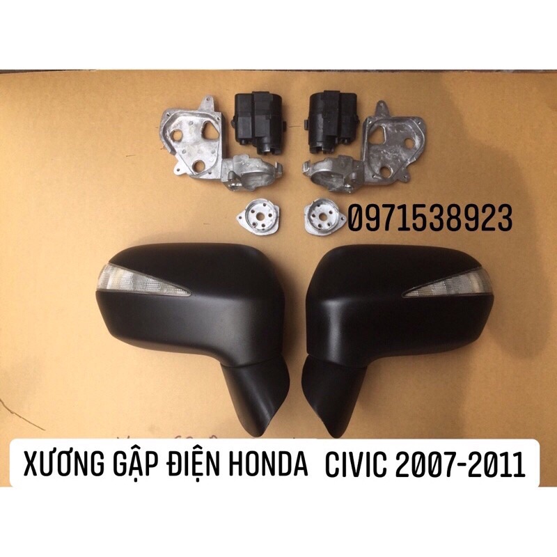 bộ khung xương và motor gập gương cho HONDA CIVIC 2007-2012 tặng kèm hộp khoá cửa gập gương tự động khi mua 2 bên