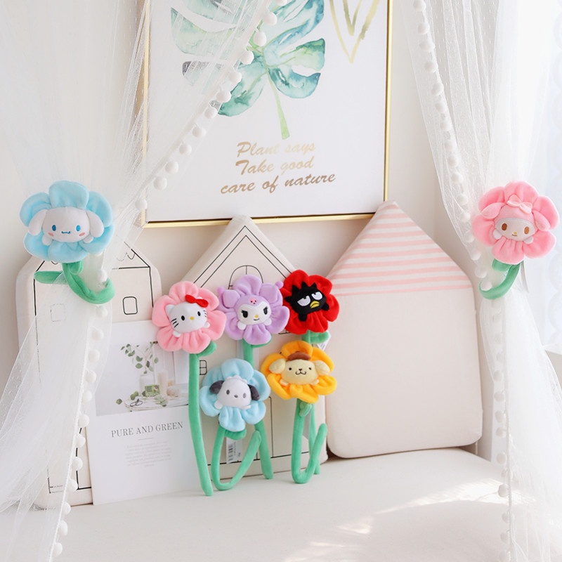 Dây Buộc Rèm Cửa Hình Hoa Hướng Dương Nhồi Bông Dễ Thương Dùng Làm Quà Tặng