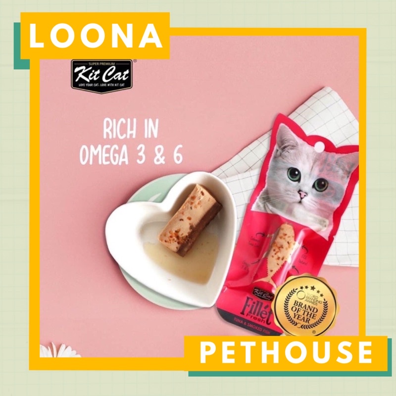 Snack Kit cat Phi lê gà cá ngừa búi lông cho mèo bổ sung dinh dưỡng