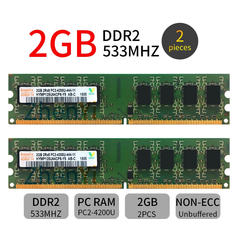 Ram máy bàn ddr2 2gb buss 800Mhz 667mhz đồng giá tất cả các hãng