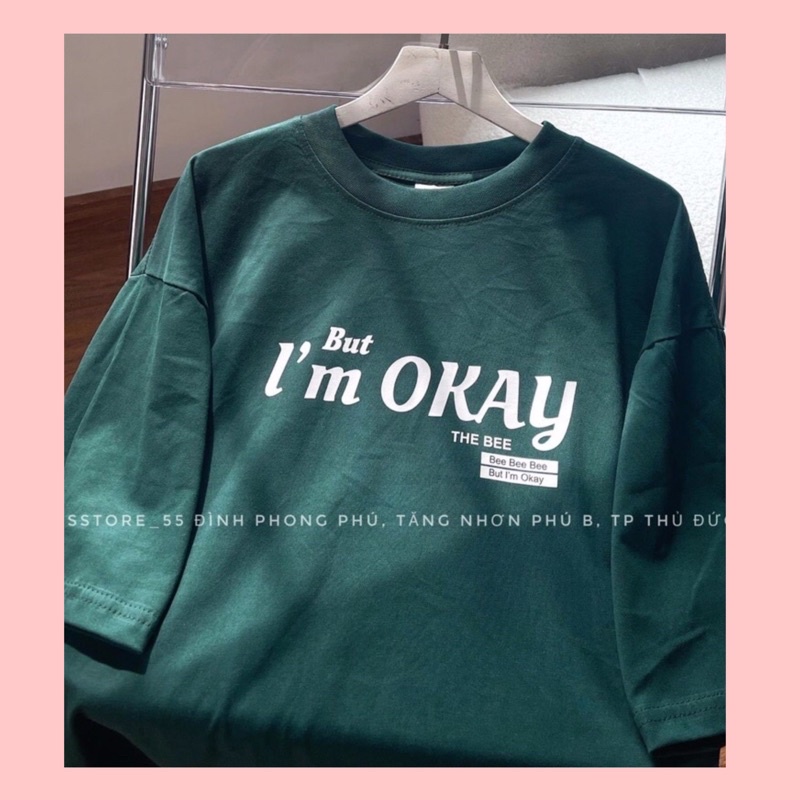Áo thun tay lỡ nam nữ unisex form rộng I'm Ok ullzang vải cotton mịn giá rẻ mặc đơn đôi nhóm