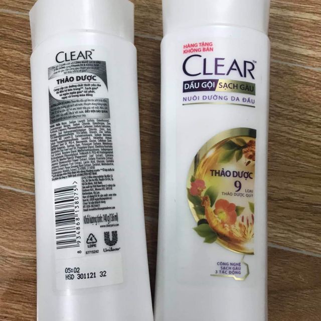 Dầu Gội Sạch Gàu Nuôi Dưỡng Da Đầu Clear Thảo Dược Chai 140G