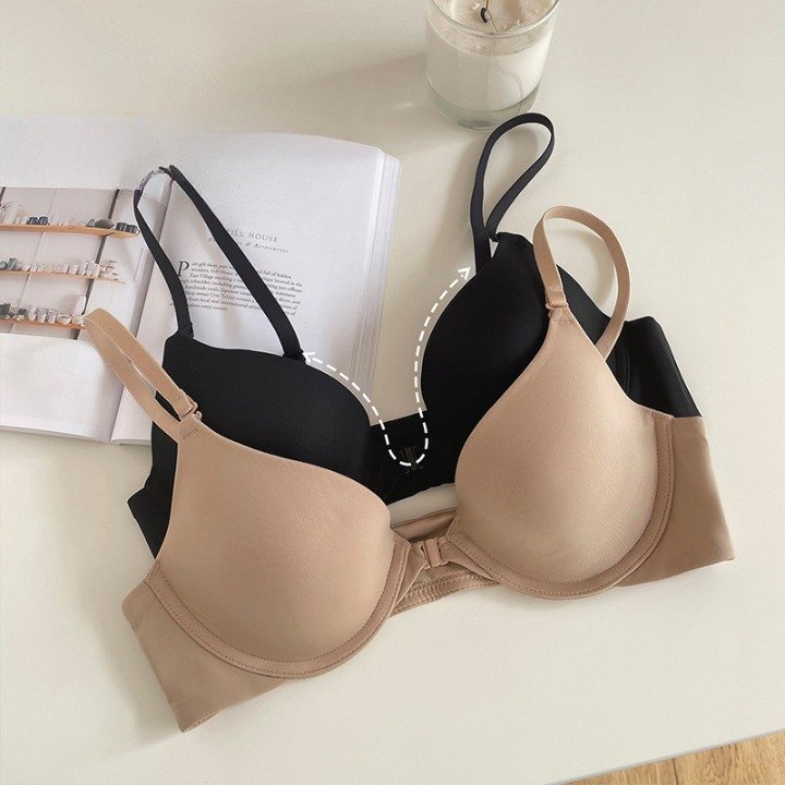 Áo ngực chất su cài trước có gọng nâng vòng 1 căng tròn, tạo khe đẹp HLBOUTIQUE A100