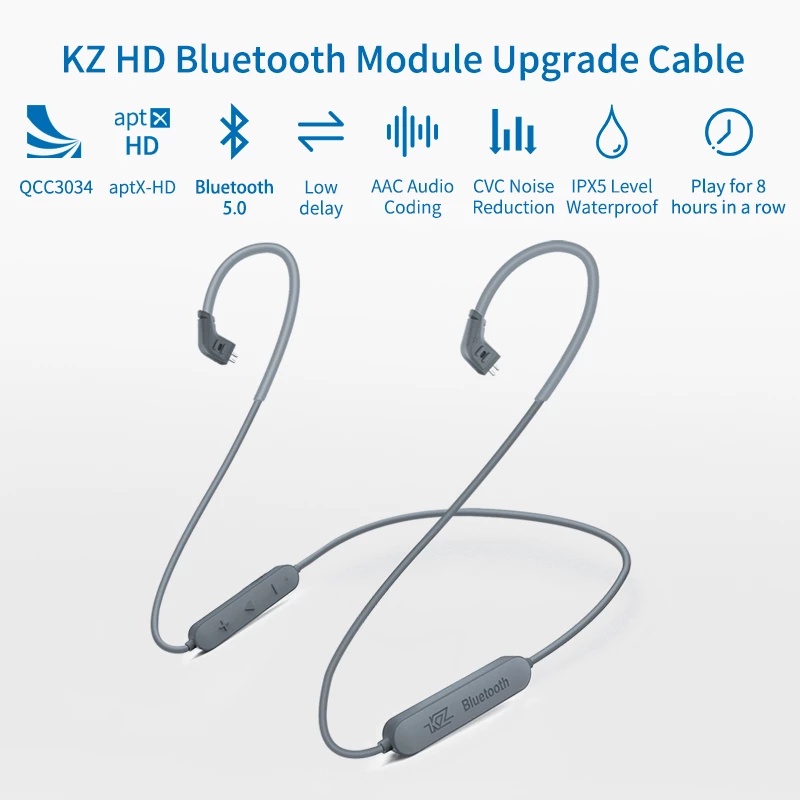 Mô Đun Nâng Cấp Tai Nghe Không Dây Bluetooth 5.0 KZ Aptx HD QCC3034 AS10 ZST ES4 ZSN Pro ZS10