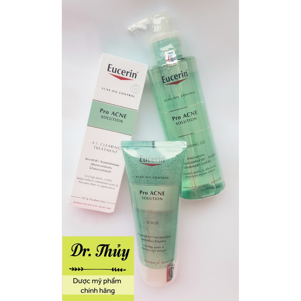 🆘Gel Tẩy Tế Bào Chết Cho Da Mụn EUCERIN PROACNE SOLUTION SCRUB 100ML