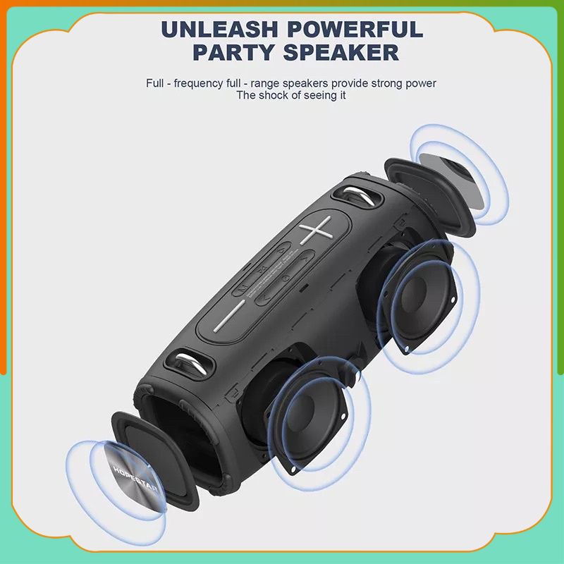 Loa Bluetooth mini Không Dây HopeStar H50, Loa di động Chống nước Pin Trâu Âm Thanh Cực Đã BH 6 tháng