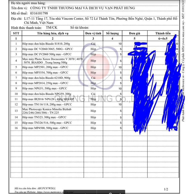 Hộp mực Photocopy  dùng cho máy Ricoh MP 2554/3554/3054/2555/3055/4055 trọng lượng 700gr