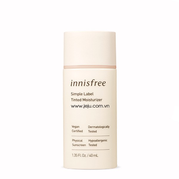 KEM NỀN NÂNG TONE CHỐNG NẮNG INNISFREE SIMPLE LABEL TINTED MOISTURISER 40ML CHÍNH HÃNG - 6166