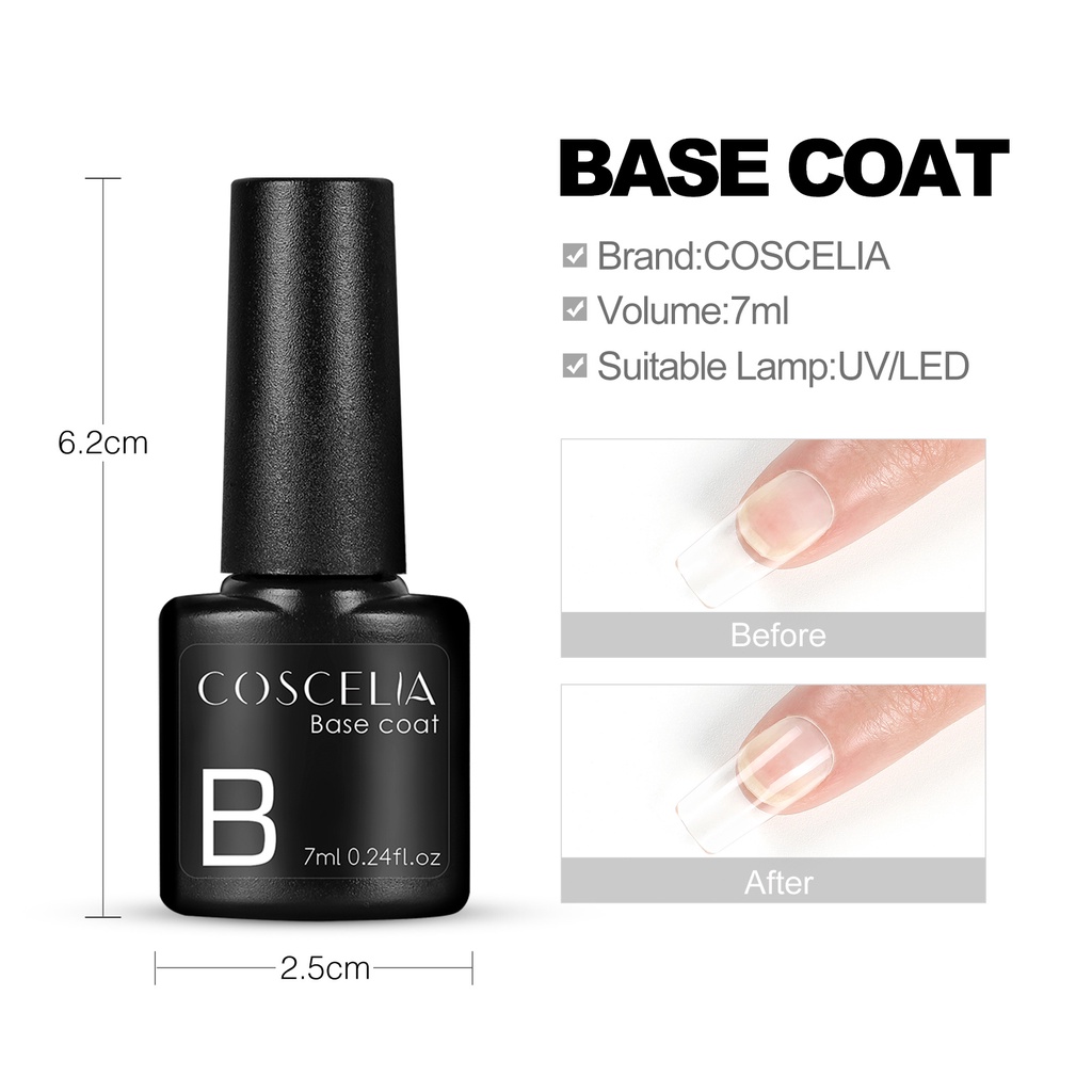 Sơn phủ/sơn nền Coscelia 7ml lâu phai màu trang trí móng nghệ thuật
