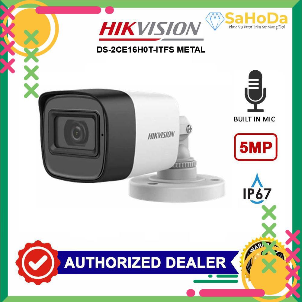 {Có Mic thu âm} Camera 5Mp Hikvision chính hãng, dạng thân ống, hình ảnh 2K , có tích hợp Mic thu âm