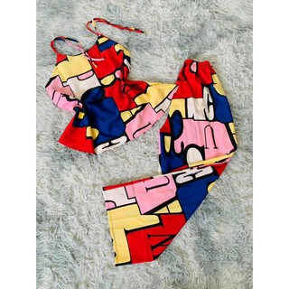 Pijama lập thể dài lụa mango