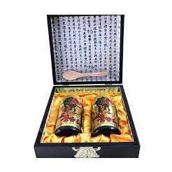 Cao hồng sâm hộp gỗ đen chính hãng - Cao sâm hàn quốc hộp 2 lọ x 250gr