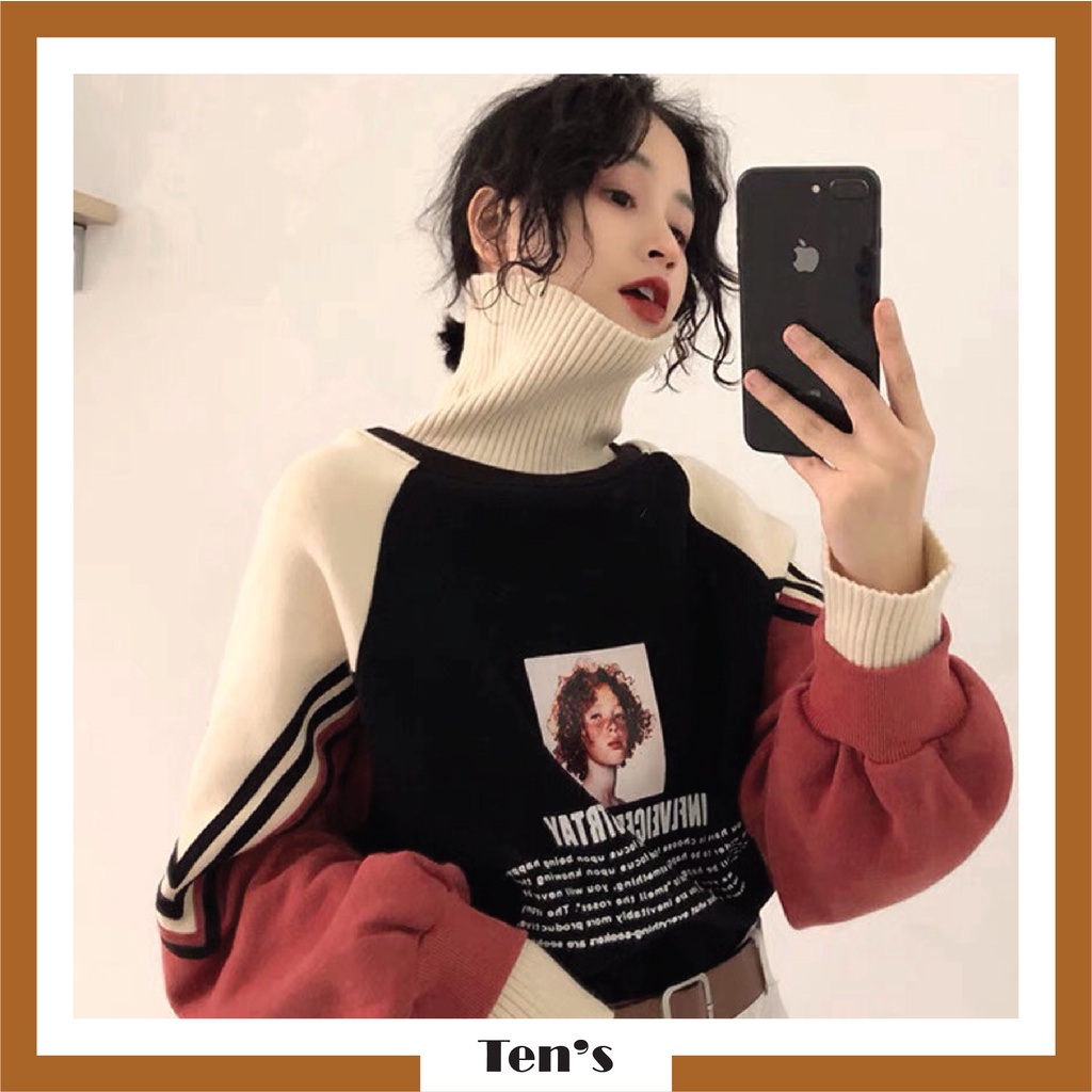 Áo Sweater nỉ phong cách Hong Kong cổ điển Hot trend 2021