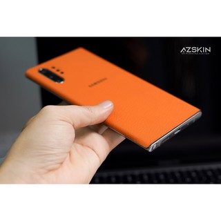 Miếng Dán Da Bò Thật Màu Cam Cho Samsung Note 9