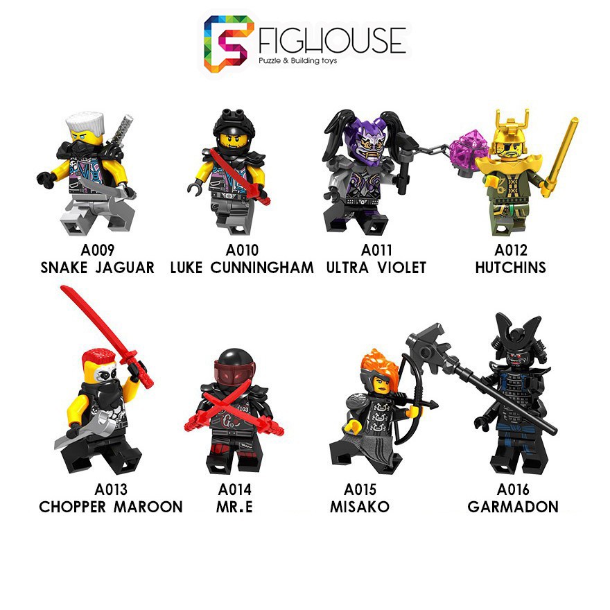 Xếp Hình Minifigures Các Nhân Vật Ninjago - Đồ Chơi Lắp Ráp non-lego A009-016 [B7]