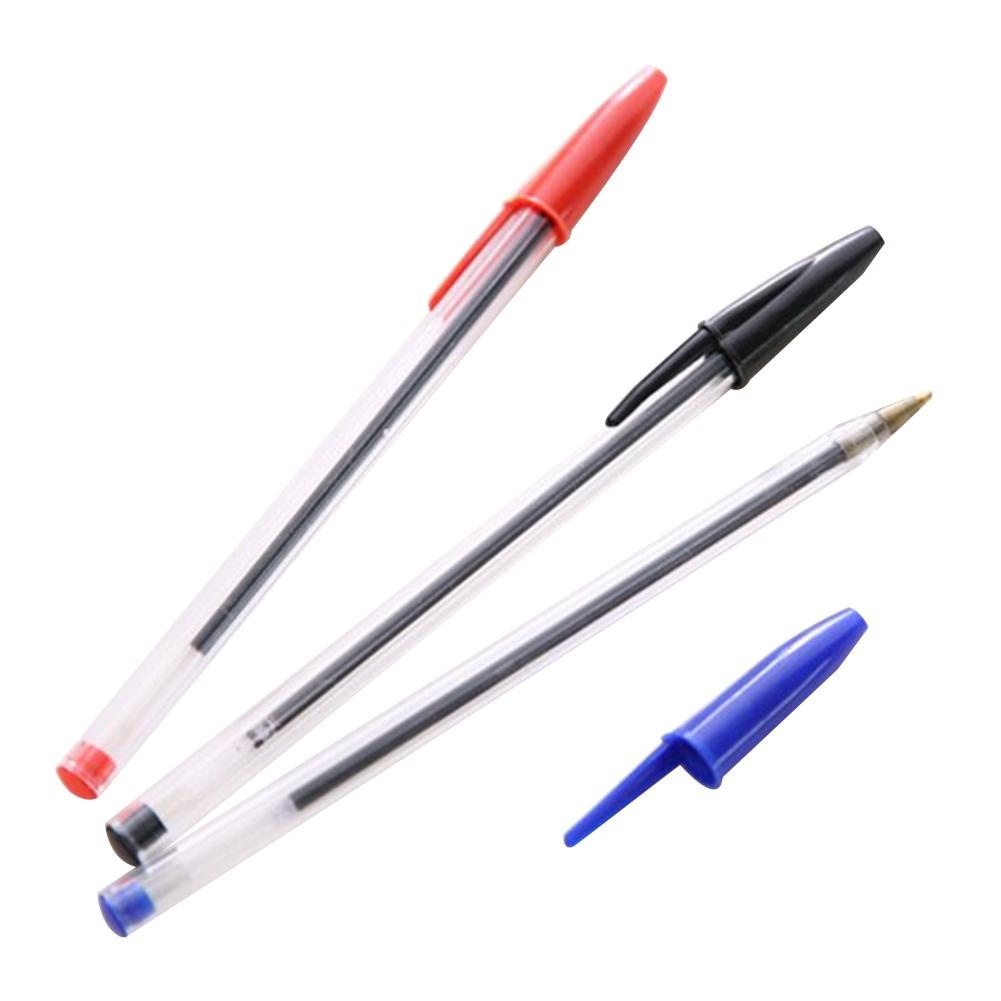 Set 10 Bút Bi 1.0mm Màu Đỏ / Xanh Dương / Đen