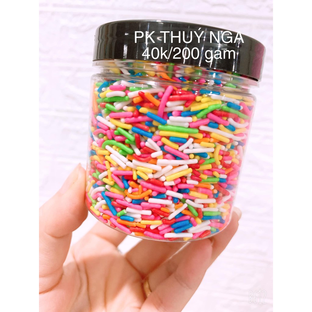 Cốm dài nhiều màu sợi nhỏ (200g)-Q4446