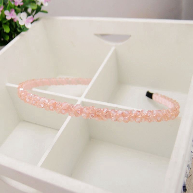 Băng Đô Cài Tóc Đính Hạt Pha Lê Phong Cách Hàn Quốc diy