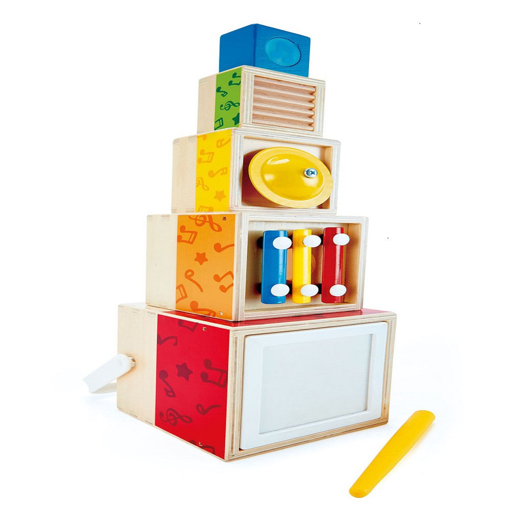 tiNiStore-Đồ chơi gỗ bộ âm nhạc xếp chồng Hape E0336