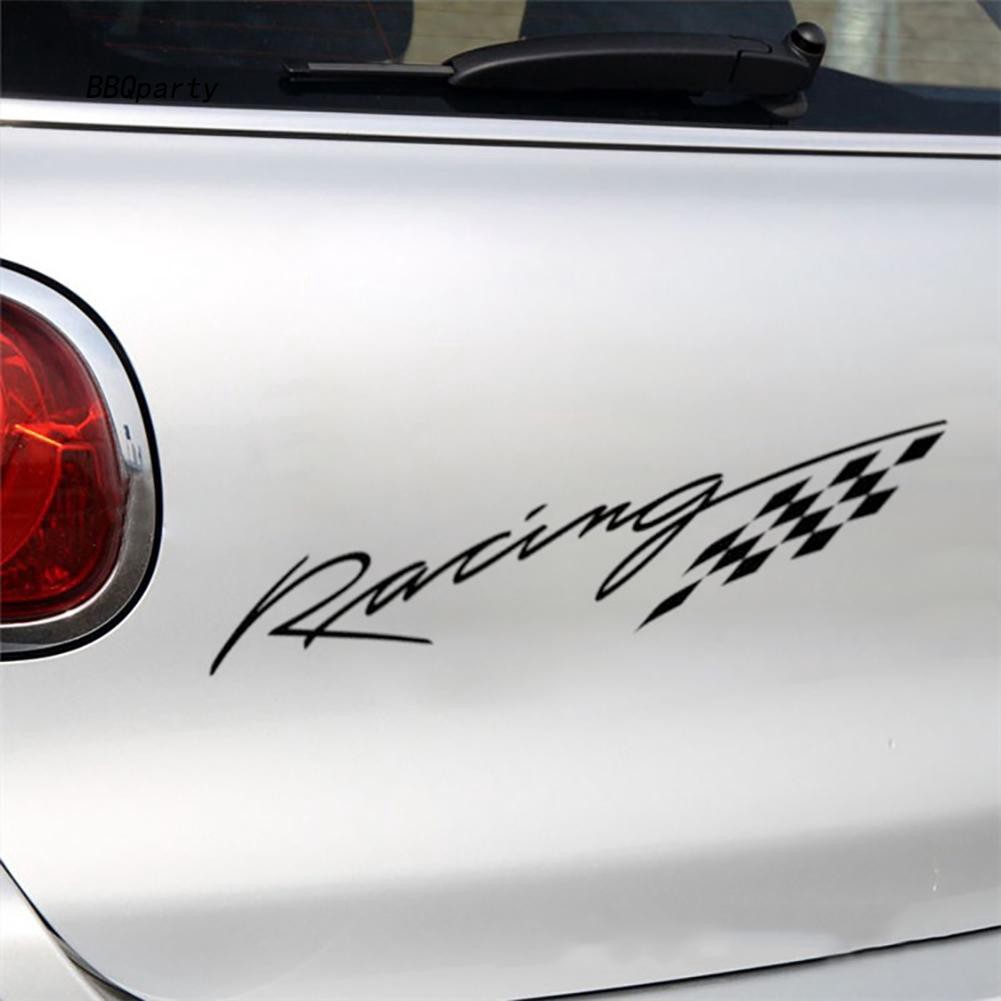Miếng Dán Phản Quang Trang Trí Xe Hơi / Xe Máy In Chữ BQPT_Racing Độc Đáo