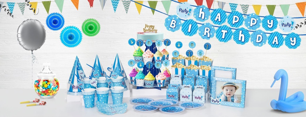 Bộ phụ kiện sinh nhật để bàn dành cho bé gái : Có kệ cupcake 3 tầng