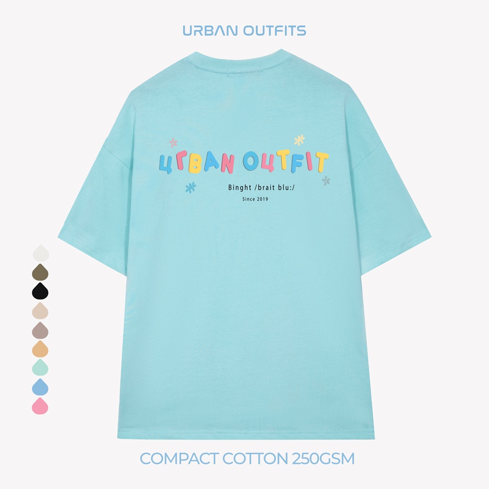 Áo Thun Tay Lỡ Form Rộng URBAN OUTFITS  ATO104 Local Brand In Rainbow ver 2.0 Chất Vải 95% Compact Cotton 250GSM