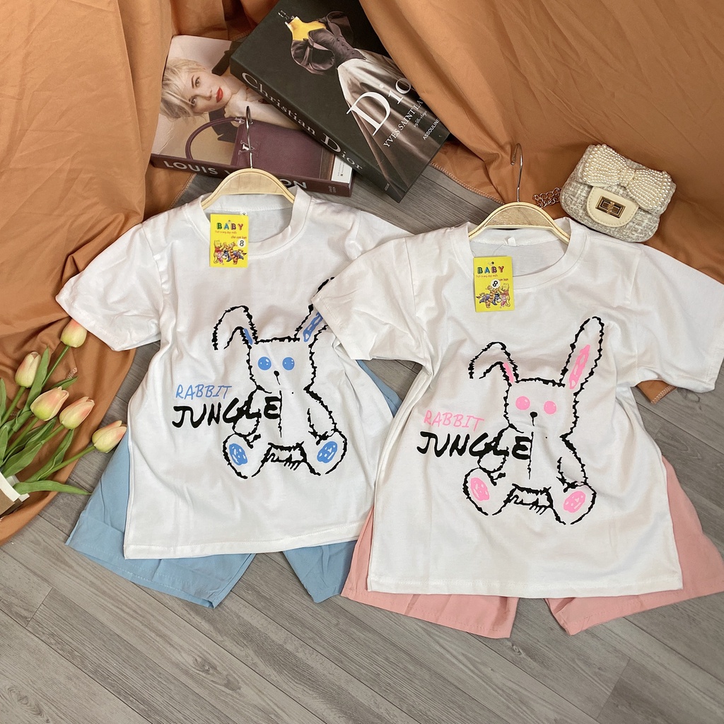Bộ quần áo hè cho bé gái 16-45kg RABIT, đồ bộ bé gái 5-15 tuổi ,xinh xắn, đáng yêu, co giãn, thoáng mát.