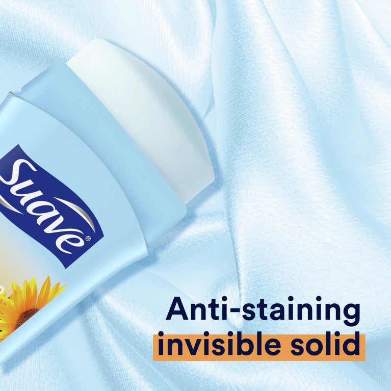 (Nội địa Mỹ) Lăn sáp khử mùi nữ Suave Everlasting Sunshine Invisible Antiperspirant Deodorant Stick 74g